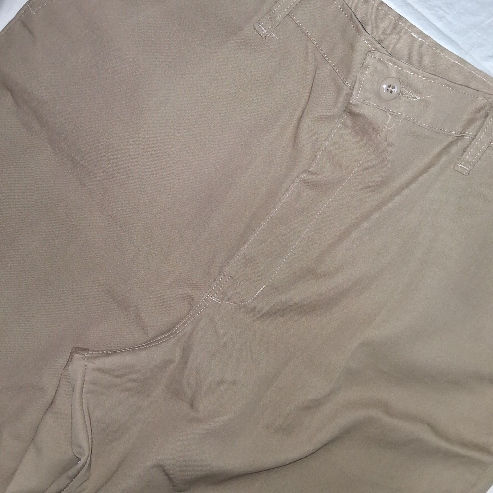 Red Kap Work Pants Tan Khaki‎ Mens Size 38x30 Pleated Front Casual Slacks